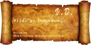 Világi Domonkos névjegykártya